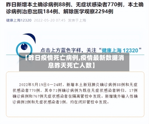 【昨日疫情死亡病例,疫情最新数据消息昨天死亡人数】